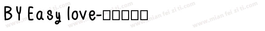 BY Easy love字体转换